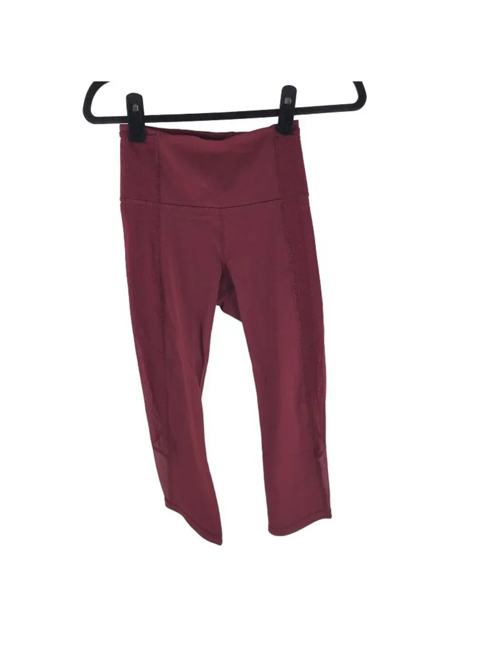 Lululemon Womens Body Con Crop Mesh Deep Rouge Red 4